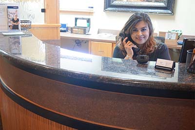 front desk staff at Beelman Dental in Bedford, TX